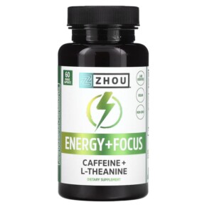 Zhou Nutrition Energy + Focus 60 Veggie Capsules 859805006102