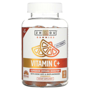 Zhou Nutrition Vitamin C+ Orange Blast 60 Vegan Gummies 669191967396